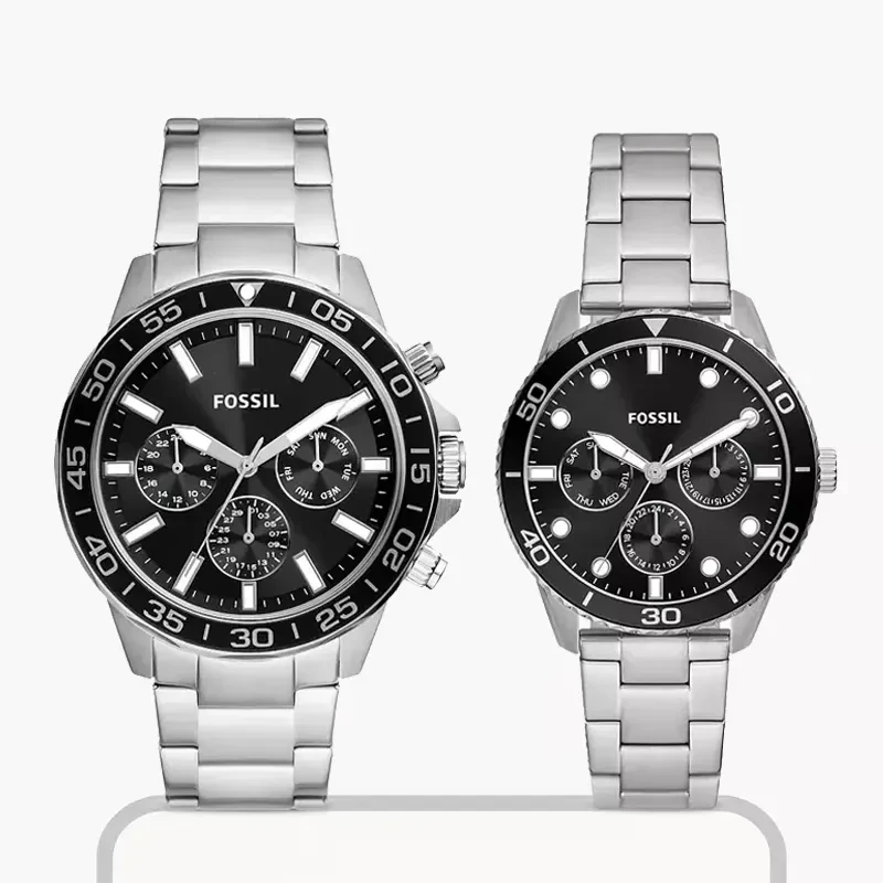 Fossil His and Her Bannon Multifunction Watch Set- BQ2753SET